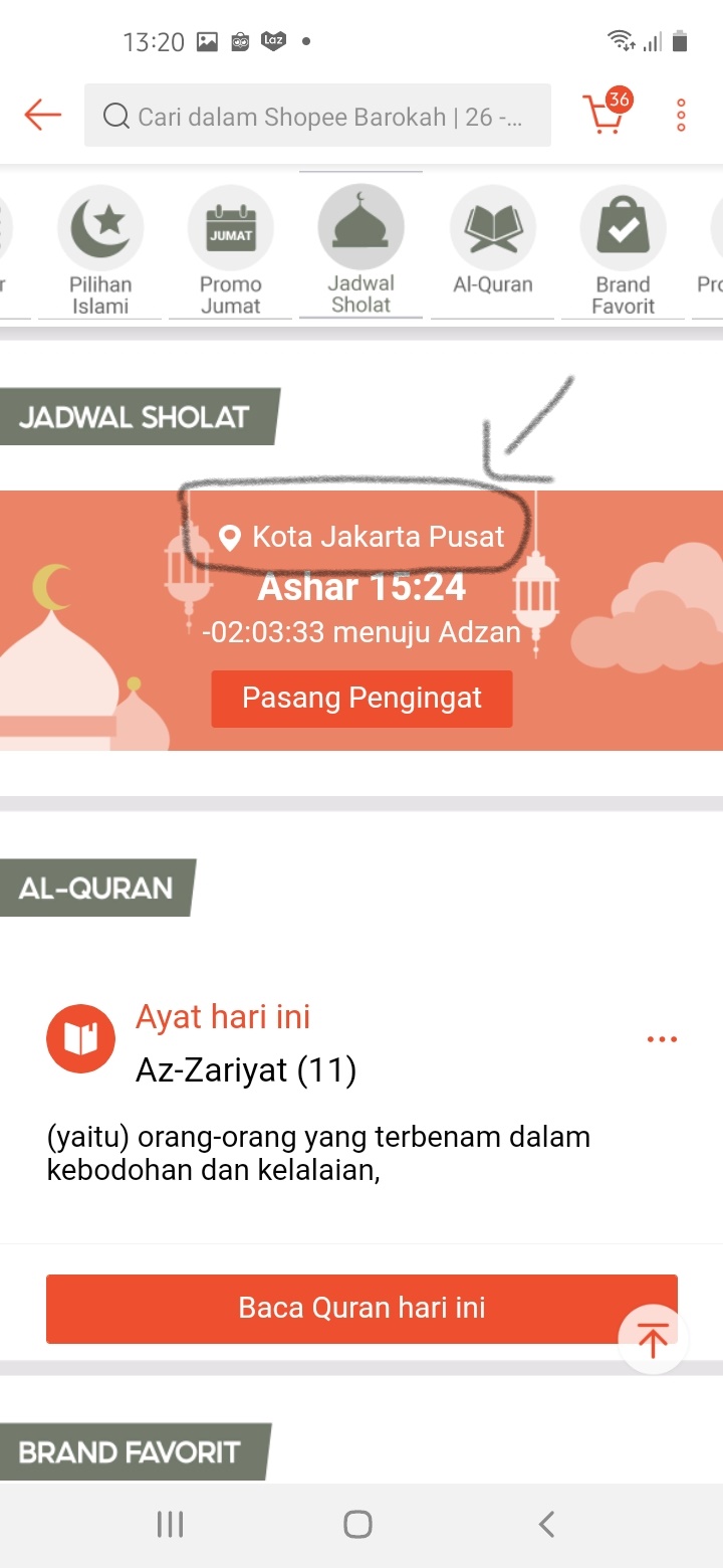 Ubah Waktu dan lokasi