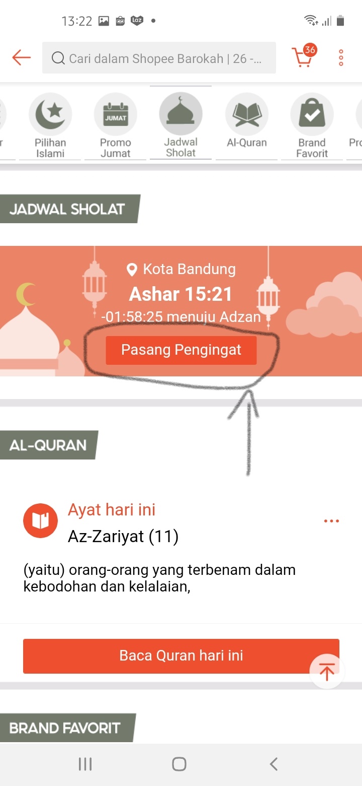 Pengingat Waktu sholat